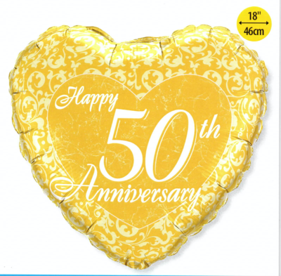 50th Anniversary 18&quot; Gold Foil Heat