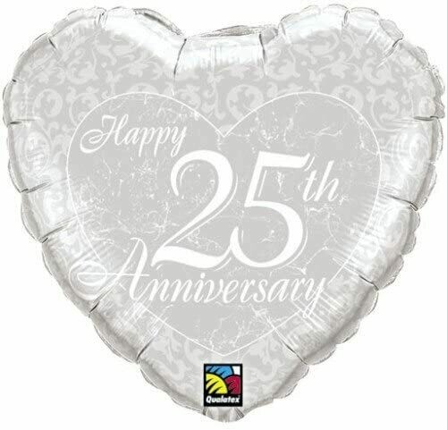 25th Anniversary 18&quot; Silver Foil Heat