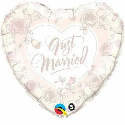 Just Married  18&quot; foil heart