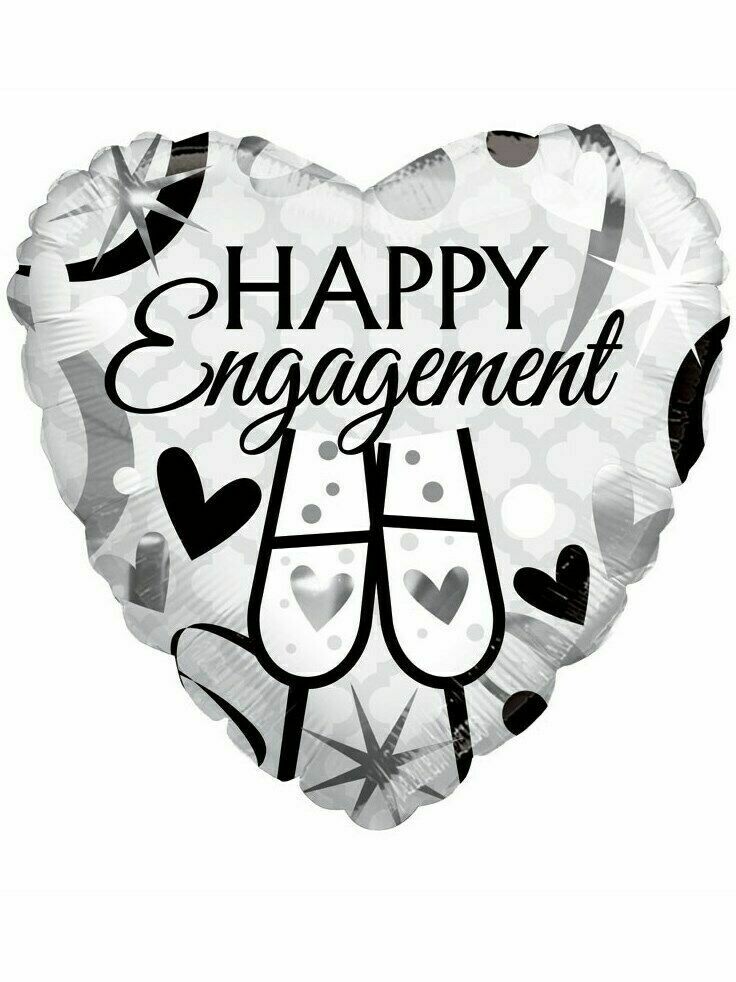 Happy Engagement  18&quot; foil heart