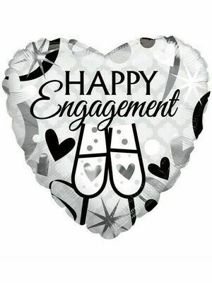 Happy Engagement  18&quot; foil heart