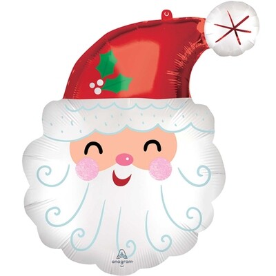 27&quot; Smiley Santa supershape foil balloon