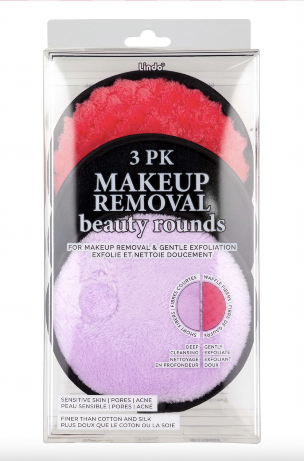 Makeup Removal Beauty Rounds – 3pcs/pk