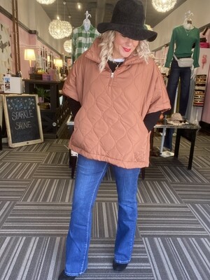 Puffer Poncho Brown 
