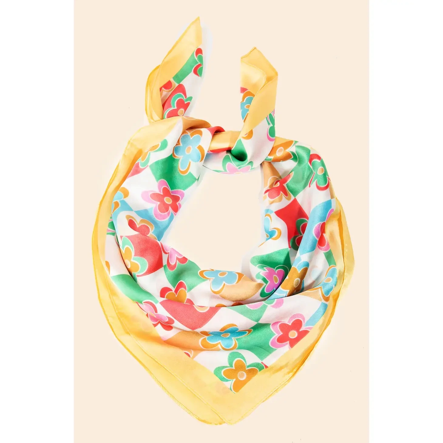 FLORAL SQUARE SCARF