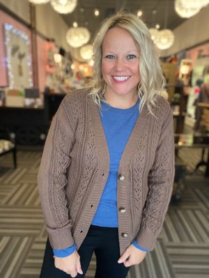 Celeste Cardigan Dark Khaki