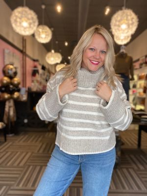JOSEPHINE STRIPE TAUPE