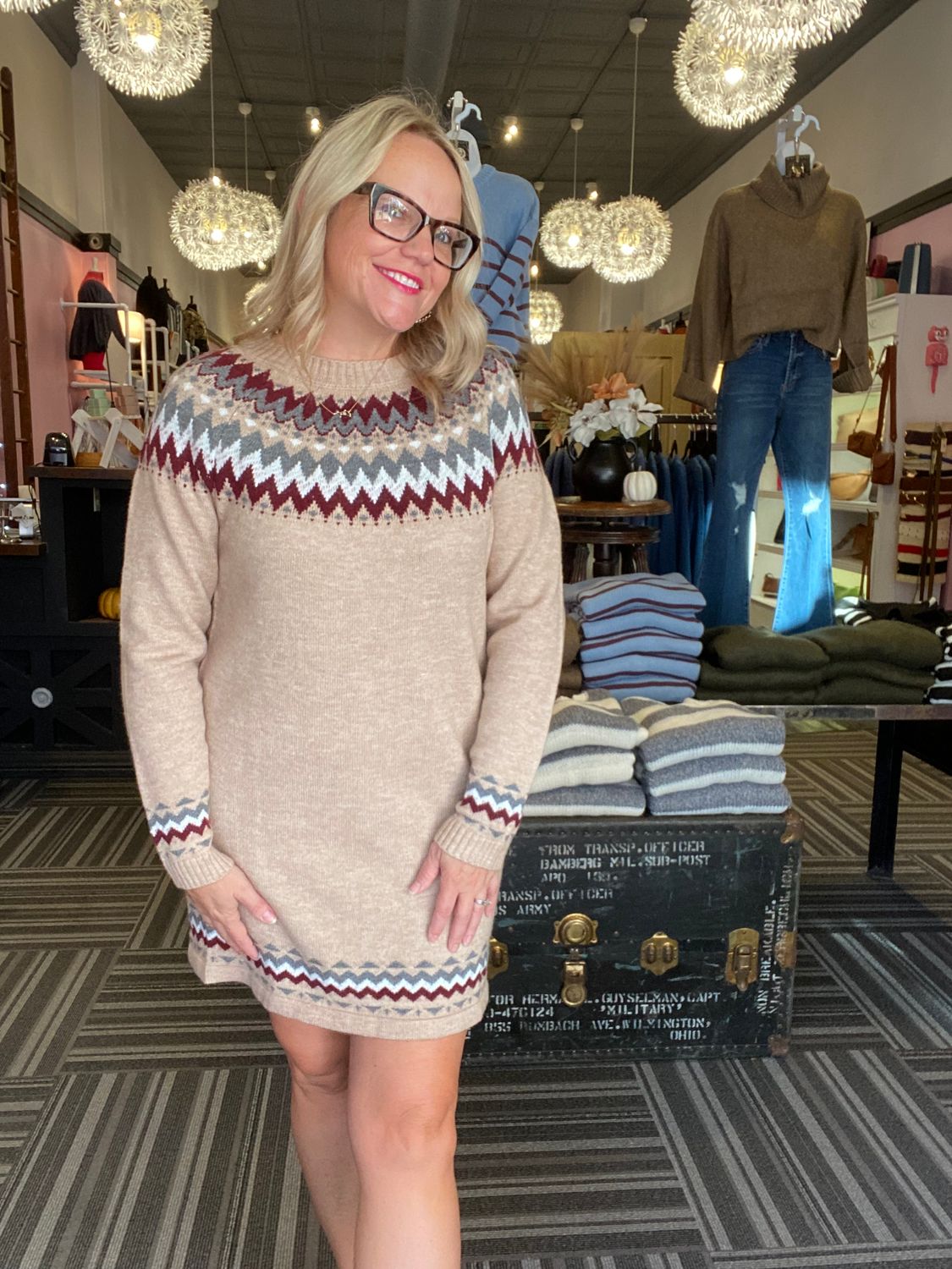 Fair Isle Sweater Dress