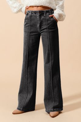CHARCOAL MID RISE STRAIGHT