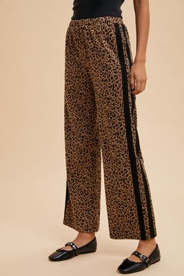 LEOPARD JACQUARD KNIT PANT