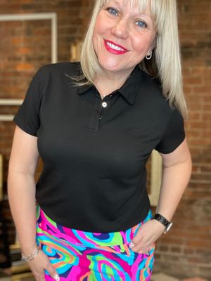 KENIA KNIT POLO BLACK