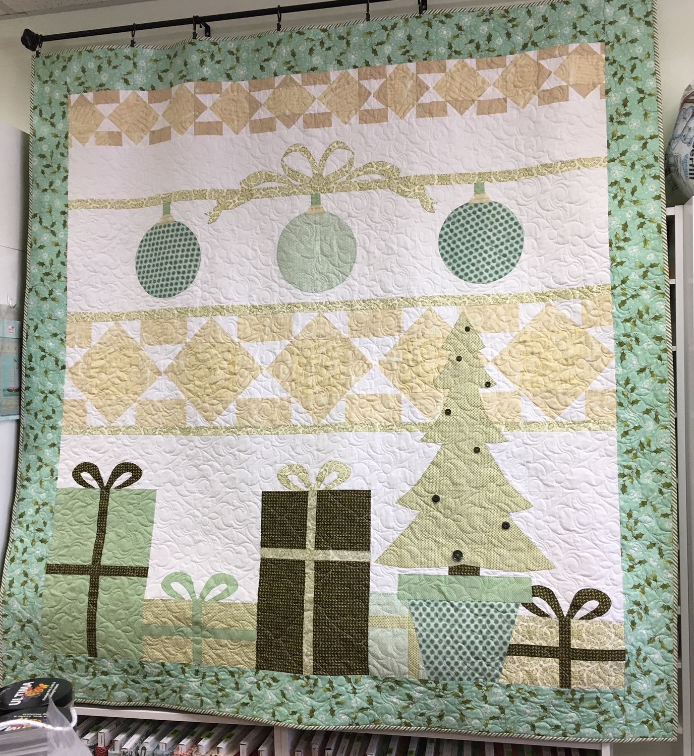 Blue Christmas quilt