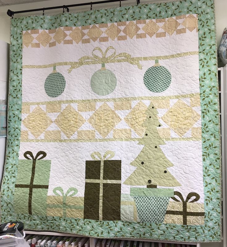 Blue Christmas quilt