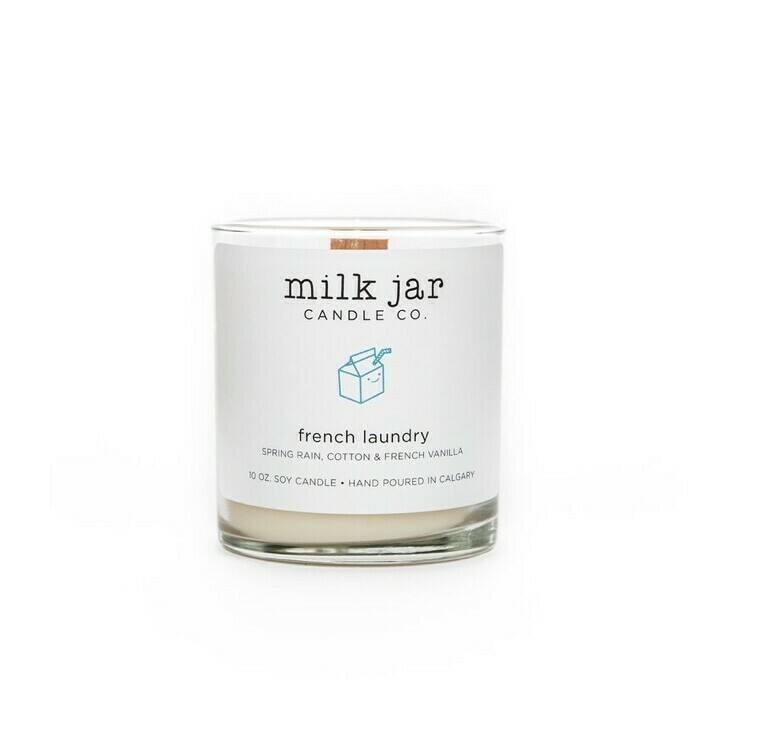 Milk jar candle French Laundry