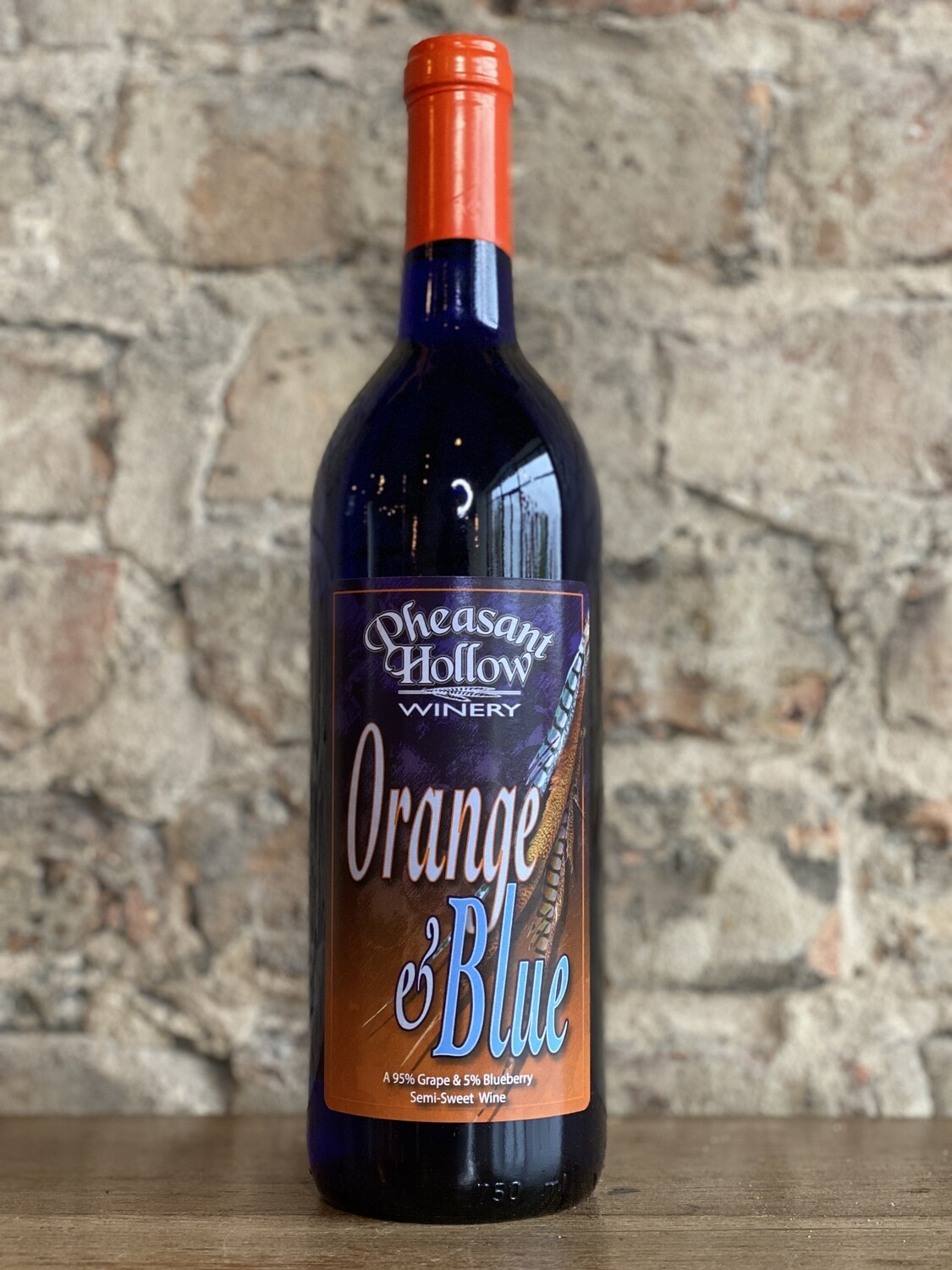 Pheasant Hollow Orange and Blue-Bottle
