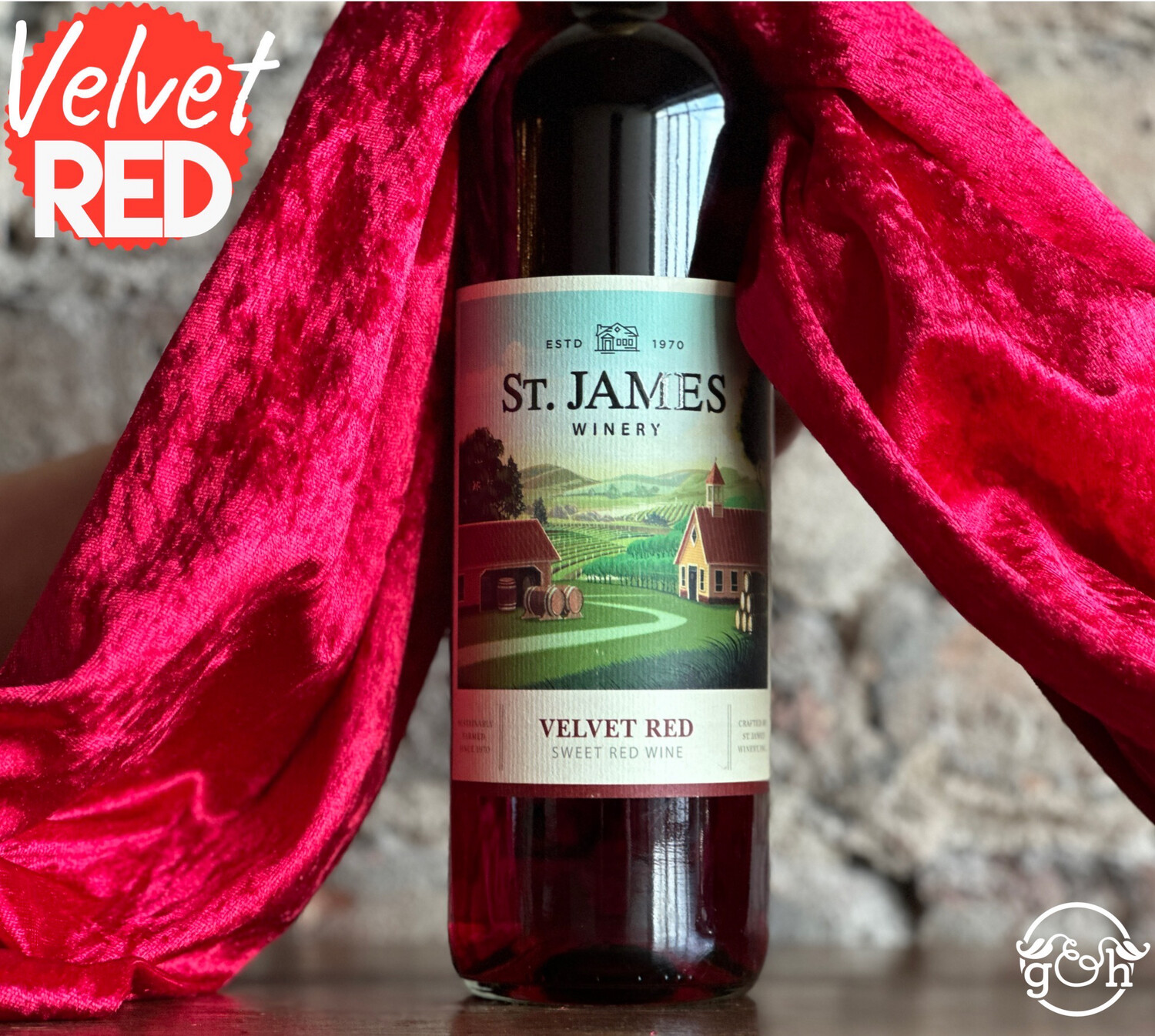  St James Velvet Red-Bottle 