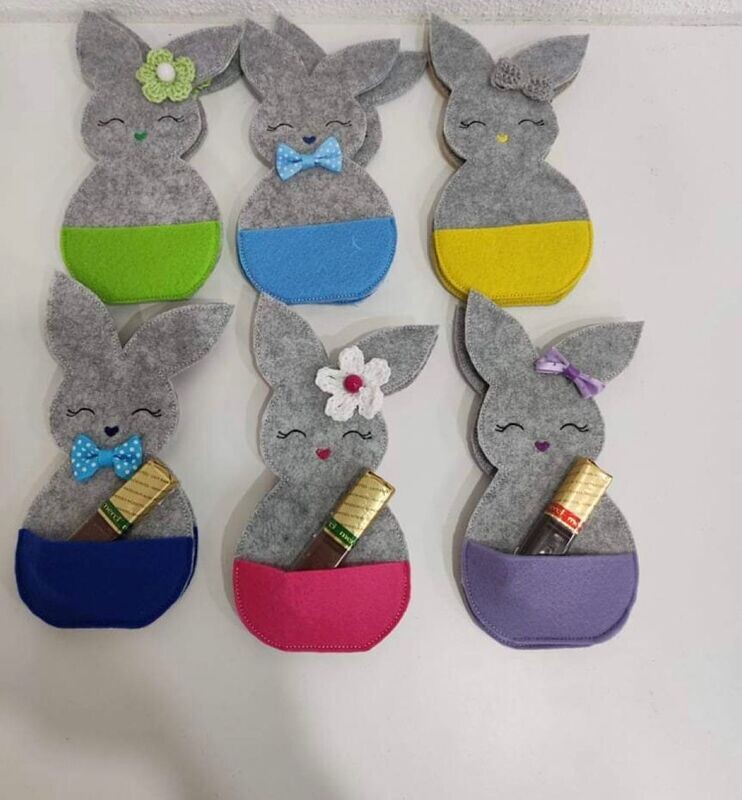 Osterhase Hellgrau