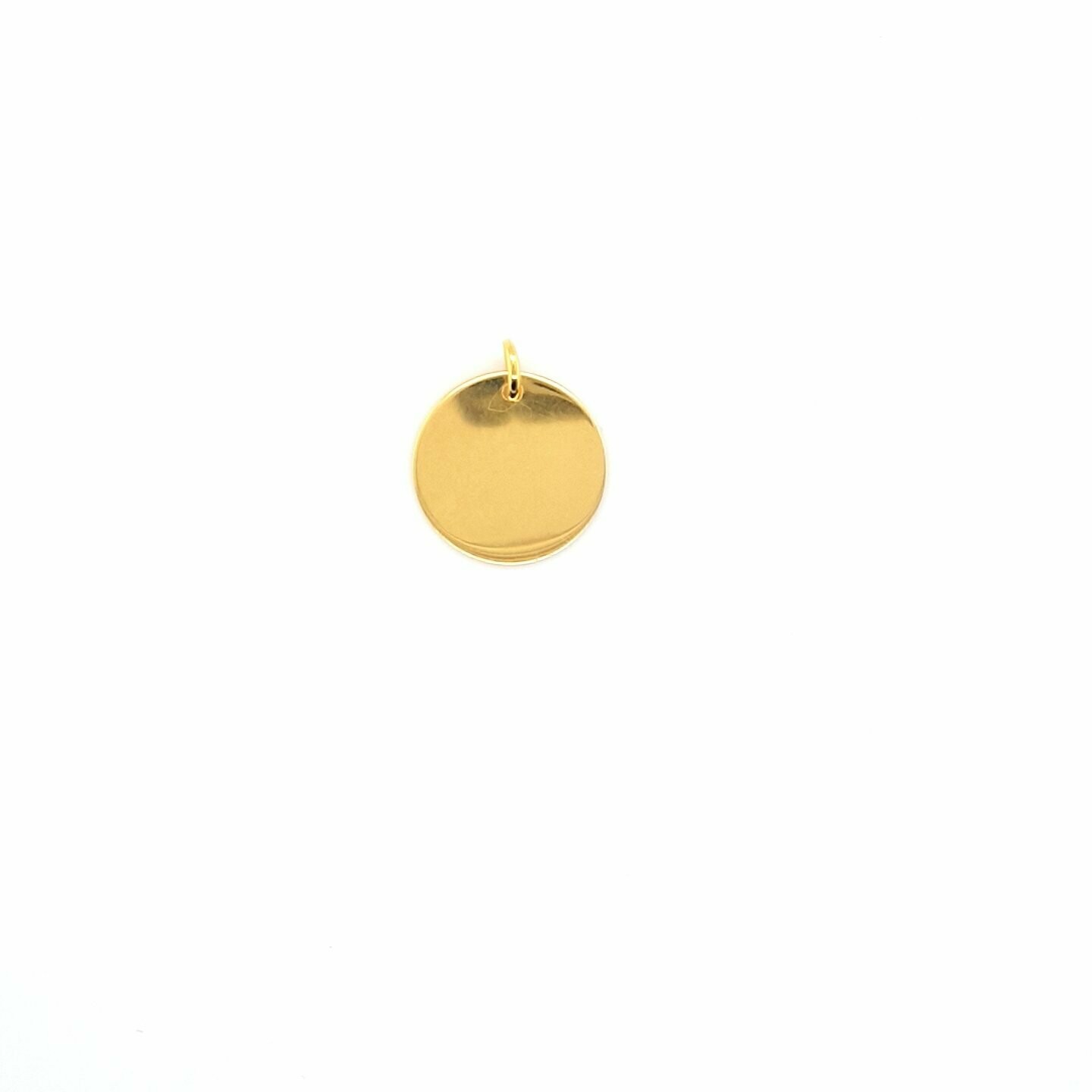 Wunsch-Plättchen für Kette gelb