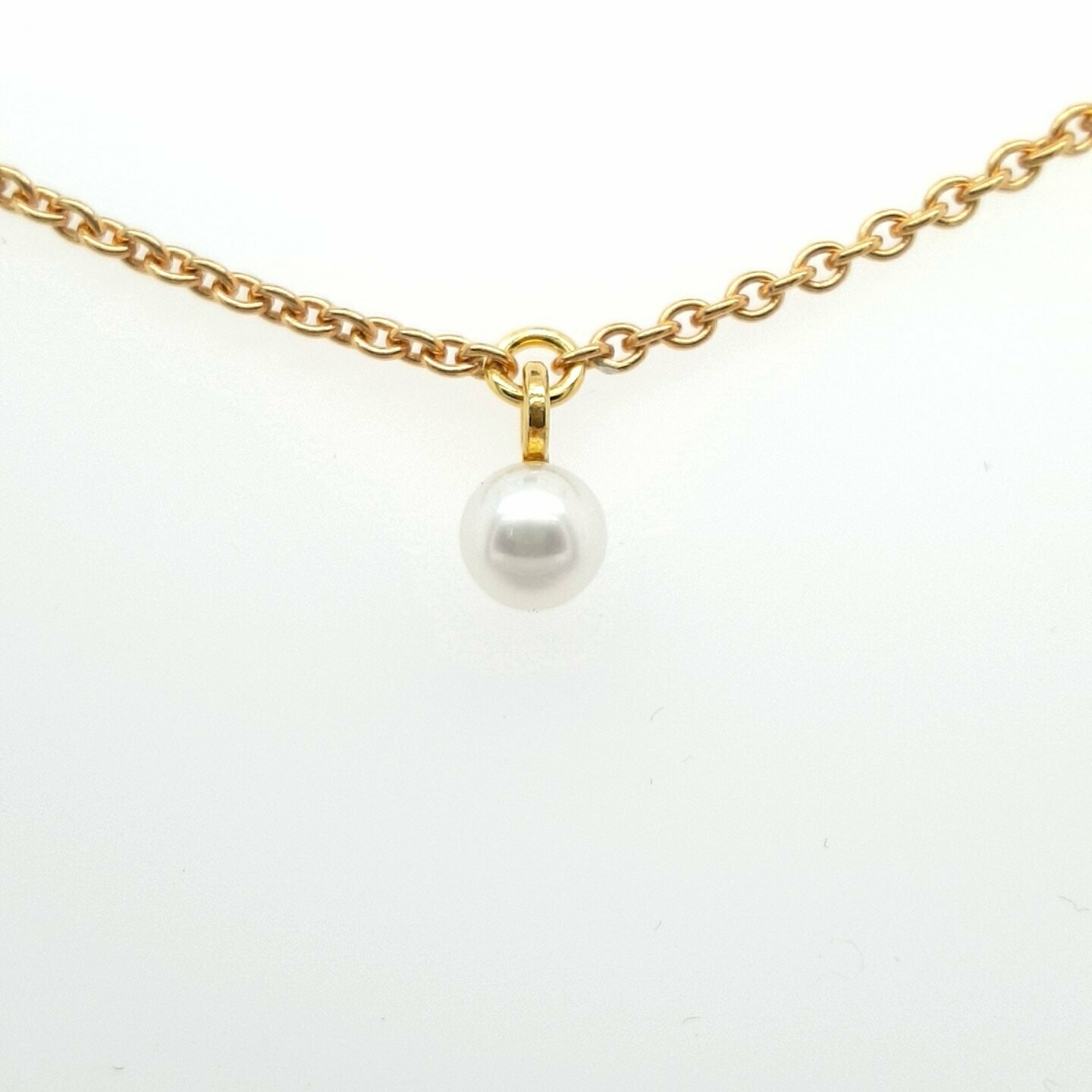 Perle weiß 5 -5,5 mm, gelb, Preis ohne Armband