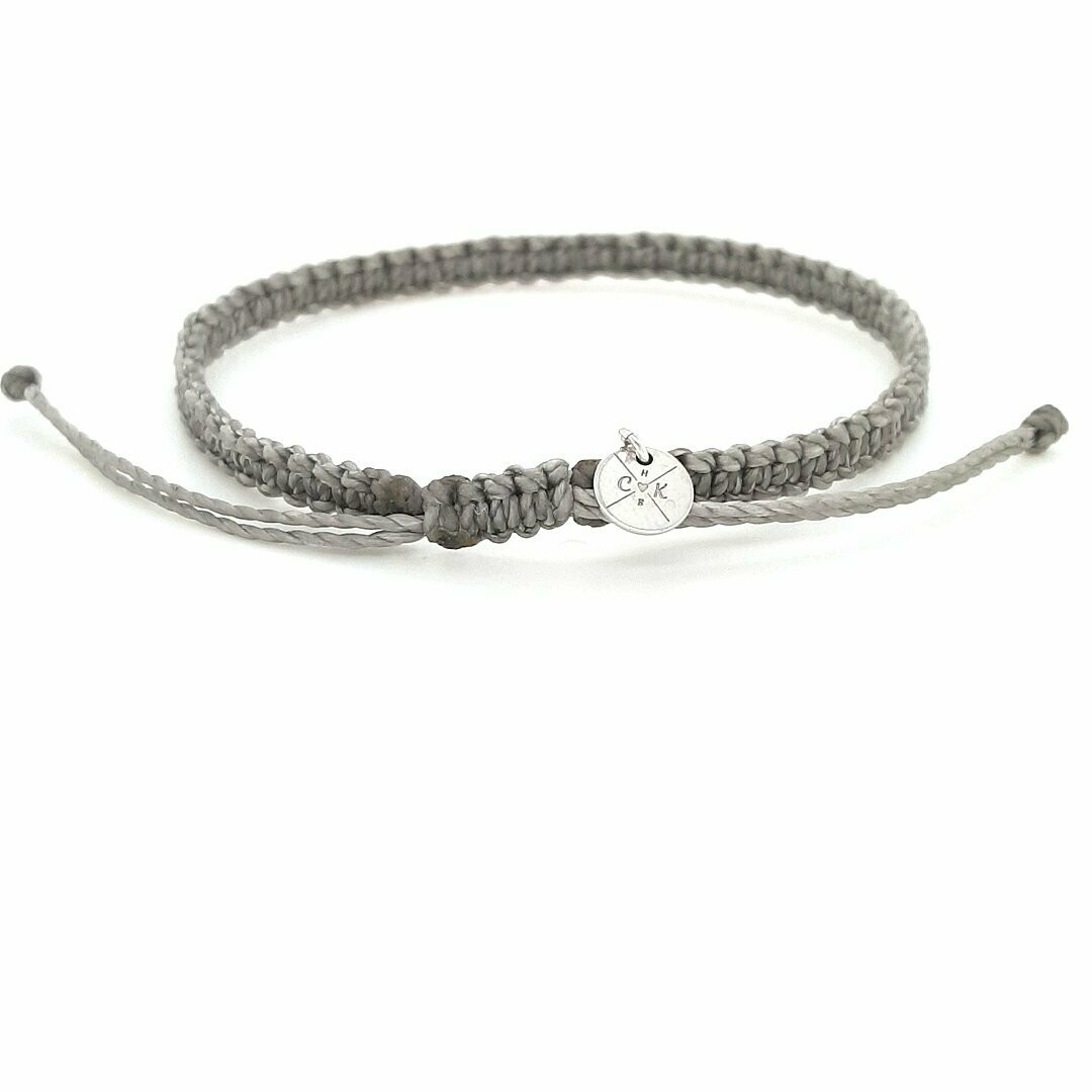 Nylon - Armband 16,5cm grau