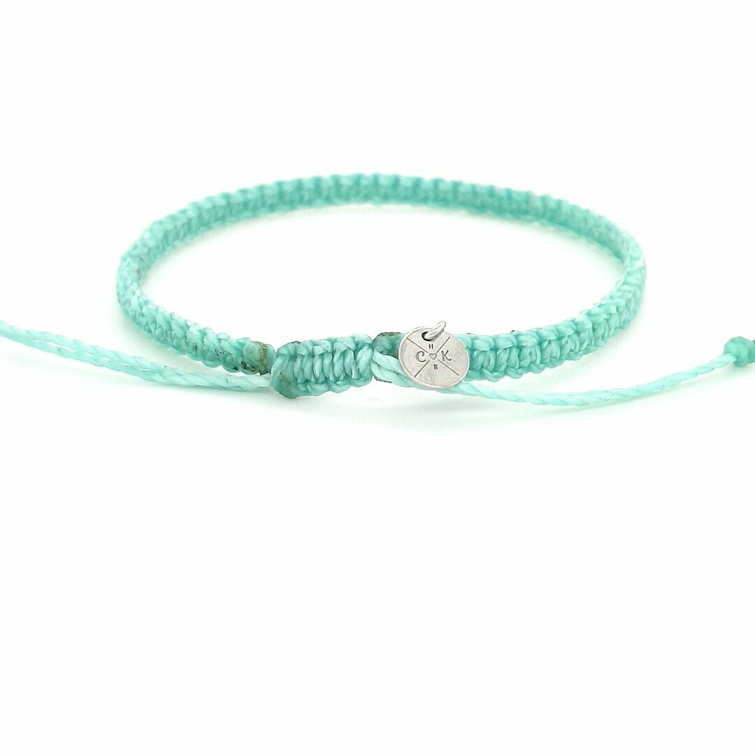 Nylon - Armband 16,5cm türkis