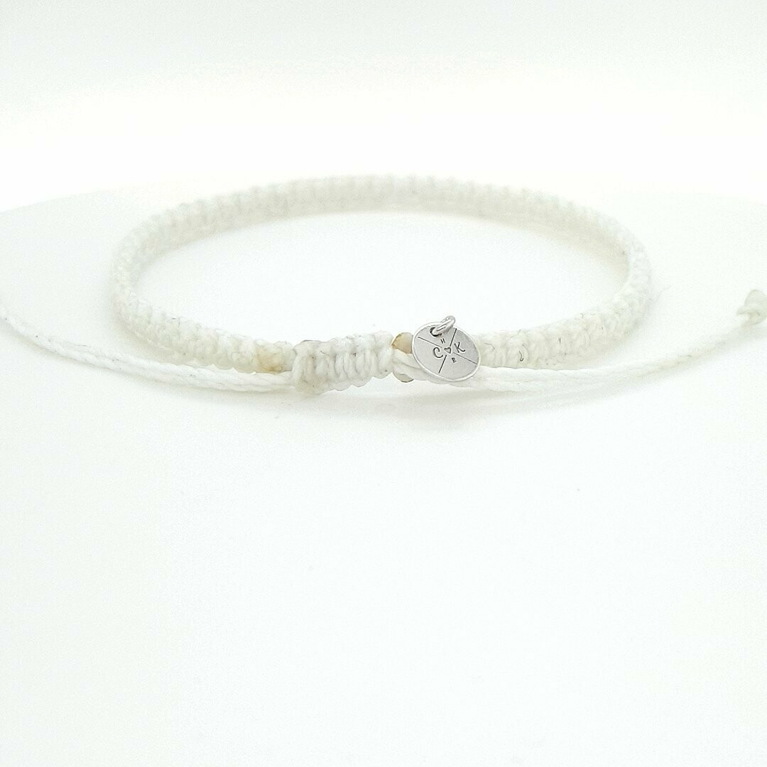 Nylon - Armband 16,5cm weiß