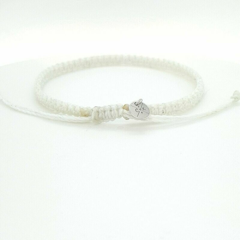 Nylon - Armband 16,5cm weiß