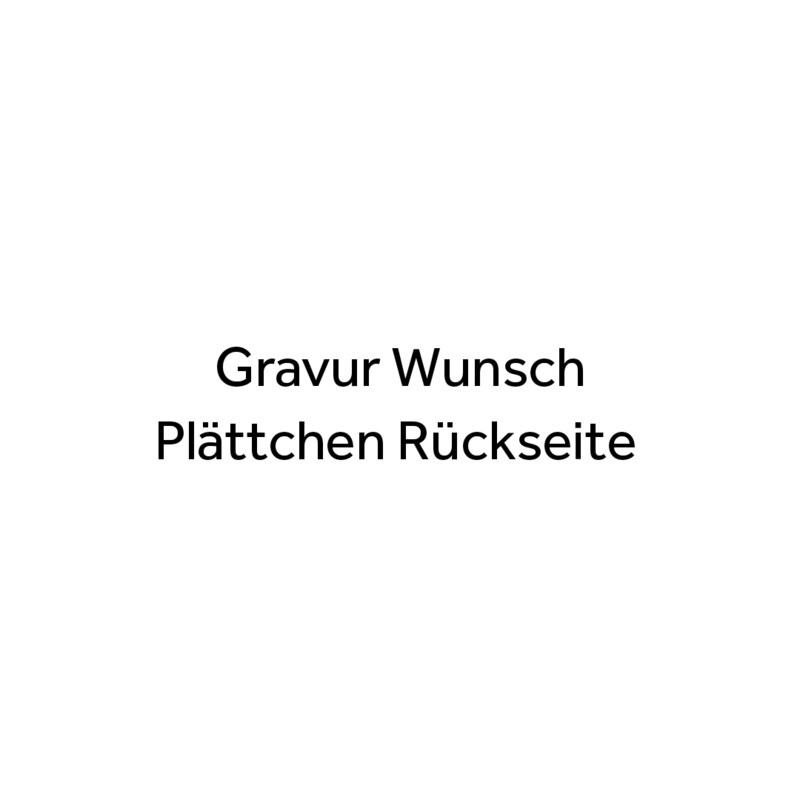 Plättchen Rückseite Gravur