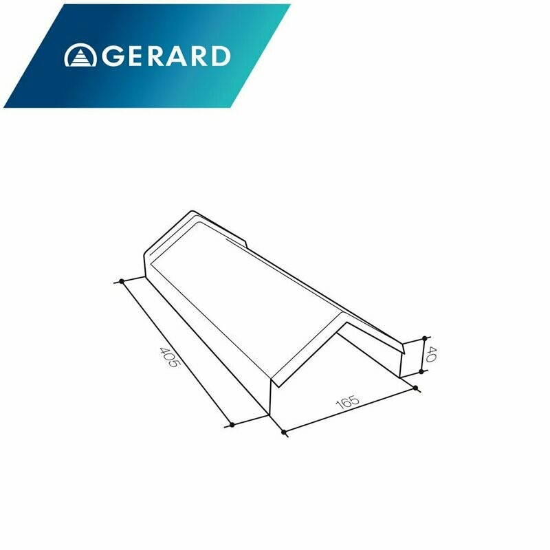 Élément de faîtière angulaire GERARD (Prix et commande par mètre linéaire)