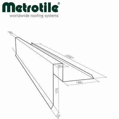 Bande de rive couloir GAuche pour METROTILE ROMANA (Prix et commande par mètre linéaire)