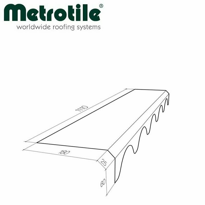 Bavette de faîtage pour METROTILE ROMANA (Prix et commande par mètre linéaire)