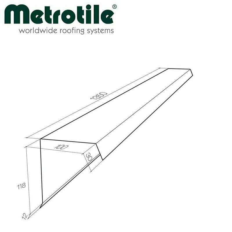 Bande de rive universelle pour METROTILE ROMANA (Prix et commande par mètre linéaire)