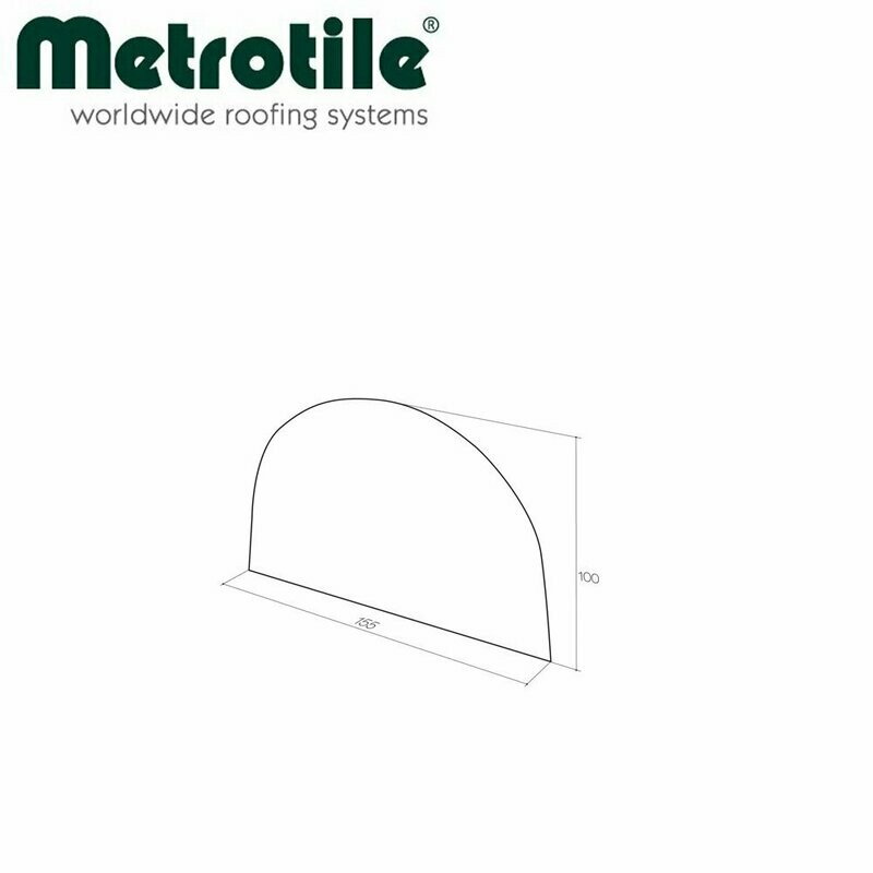 Fin pour faîtière 1/2 ronde METROTILE ROMANA