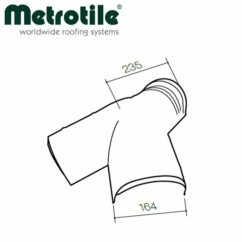 Raccord en Y 15-30° pour arêtiers-faîtage 1/2 ronds METROTILE ROMANA