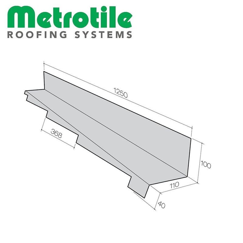 Bande de SOLIN crantée DRoite pour METROTILE Thermolaqué XBOND (Prix et commande par mètre linéaire)
