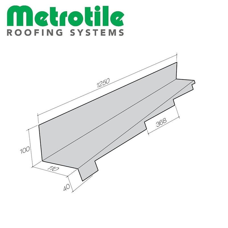 Bande de SOLIN crantée GAuche pour METROTILE Thermolaqué XBOND (Prix et commande par mètre linéaire)