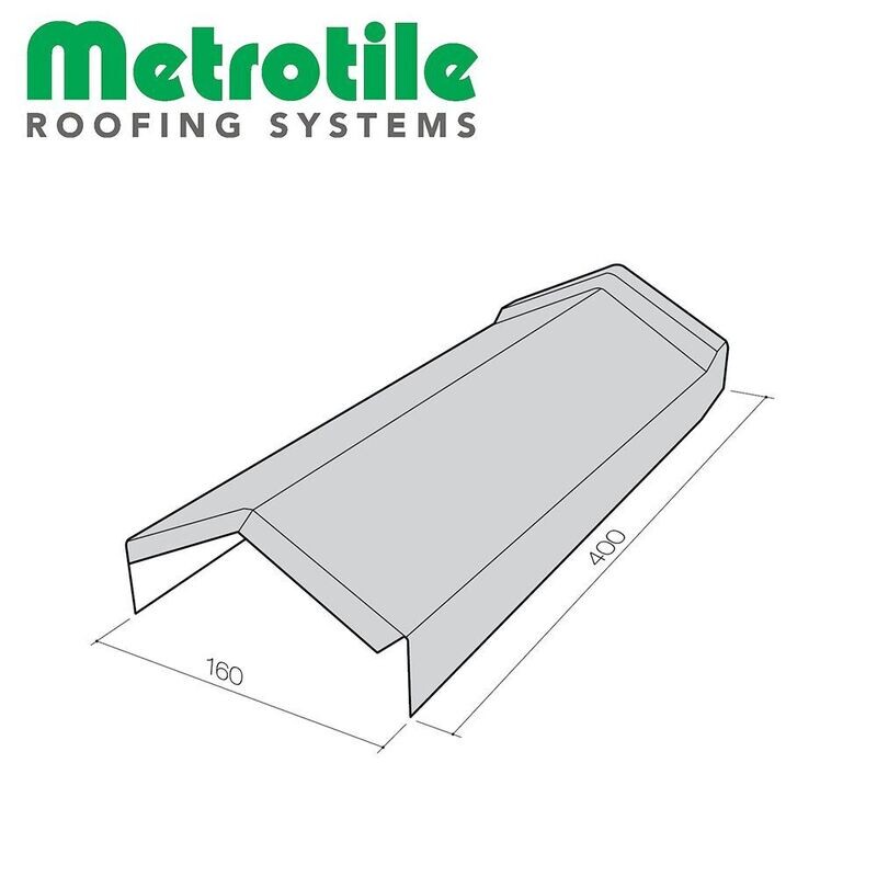 Élément de faîtière angulaire METROTILE Thermolaqué (Prix et commande par mètre linéaire)