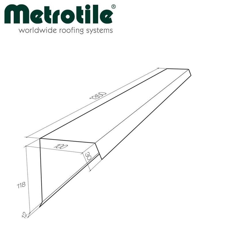 Bande de rive LARGE pour METROTILE SLIDE (Prix et commande par mètre linéaire)