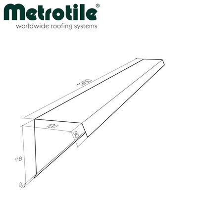 Bande de rive LARGE pour METROTILE SLIDE (Prix et commande par mètre linéaire)