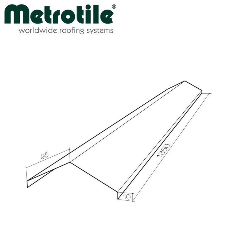 Élément de faîtière en V pour METROTILE SLIDE (Prix et commande par mètre linéaire)