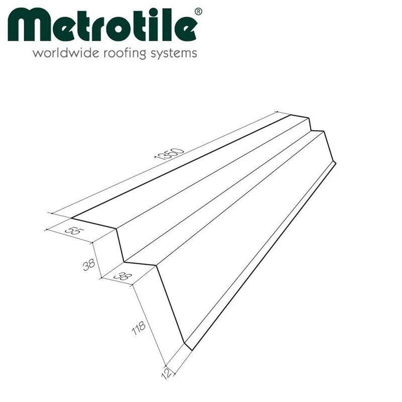 Bande d'égout (pied de versant) pour METROTILE SLIDE (Prix et commande par mètre linéaire)