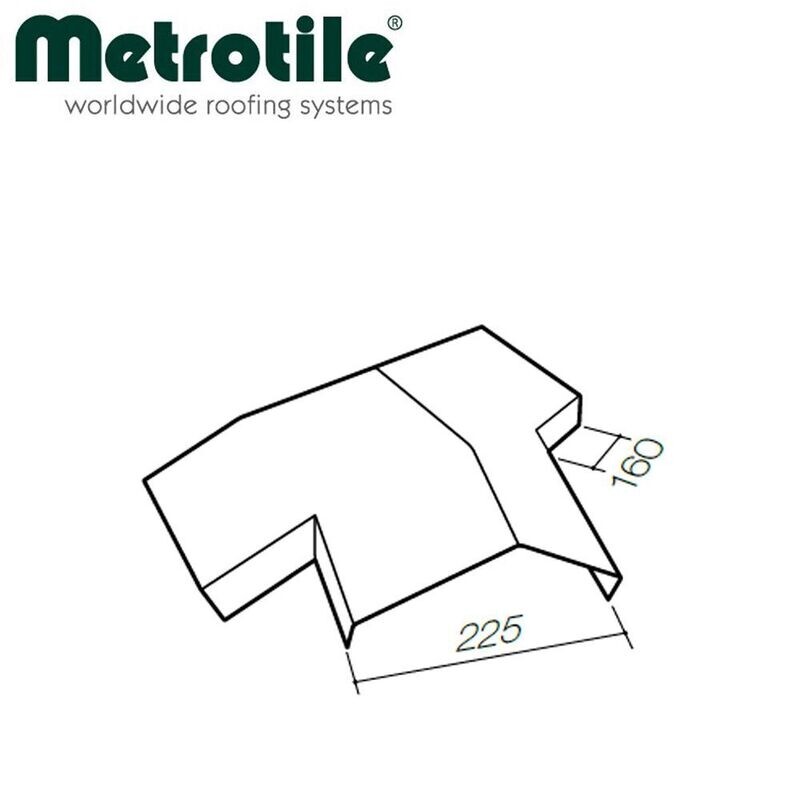 Raccord en Y Pente de 30 à 45° pour arêtiers-faîtage METROTILE SLIDE