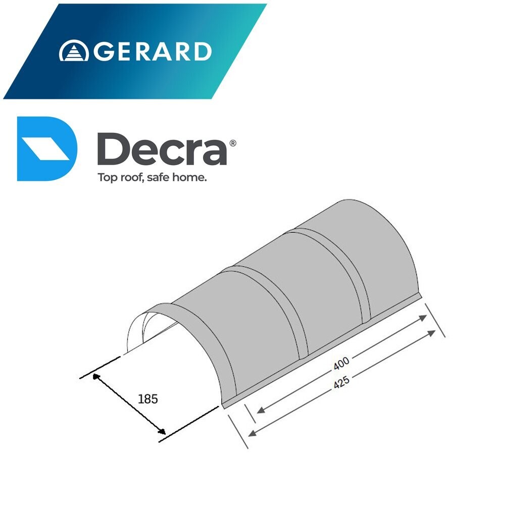 Élément de faîtière 1/2 ronde GERARD et DECRA (Prix et commande par mètre linéaire) Élément de faîtière 1/2 ronde GERARD et DECRA (Prix et commande par mètre linéaire)