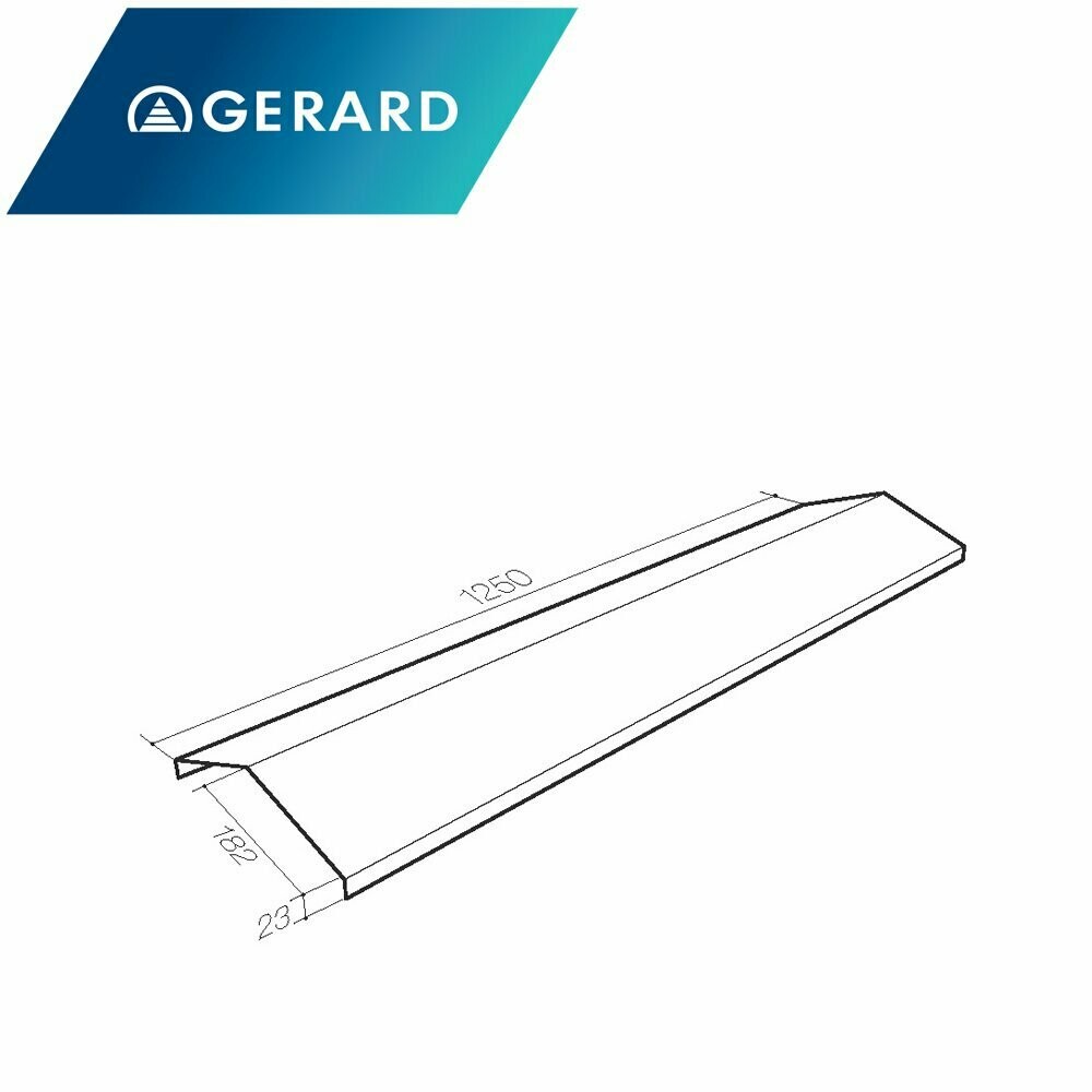 Élément de faîtière en V pour GERARD (Prix et commande par mètre linéaire) Élément de faîtière en V pour GERARD (Prix et commande par mètre linéaire)