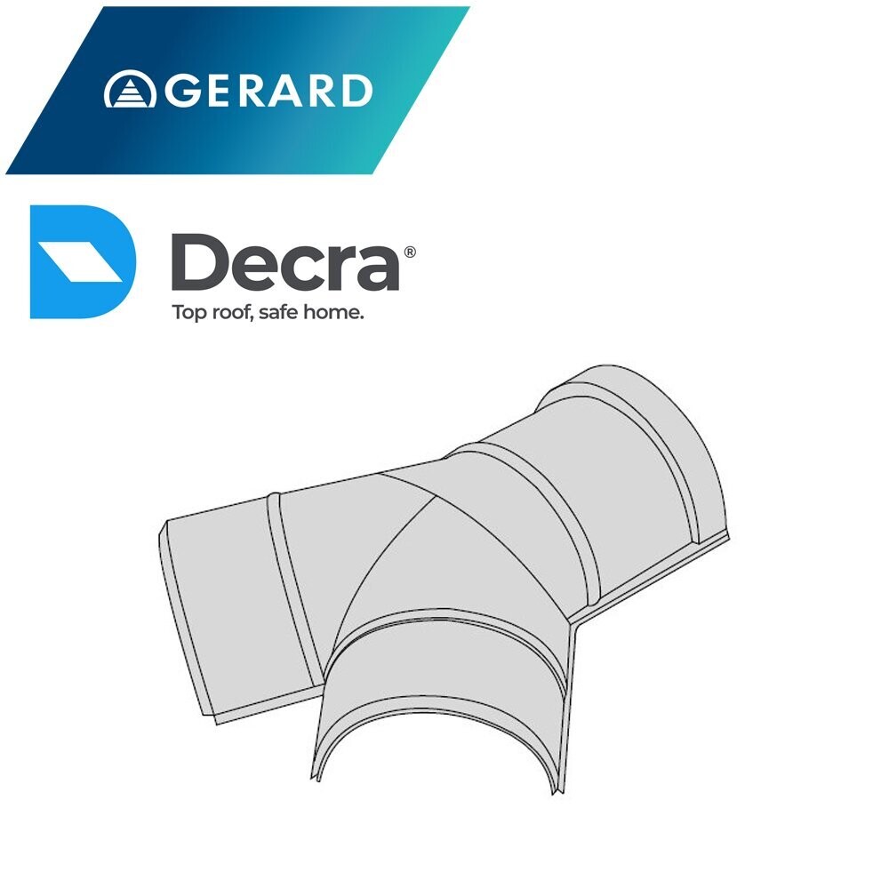 Raccord en Y 30-45° pour arêtiers-faîtage 1/2 ronds GERARD et DECRA Raccord en Y 30-45° pour arêtiers-faîtage 1/2 ronds GERARD et DECRA