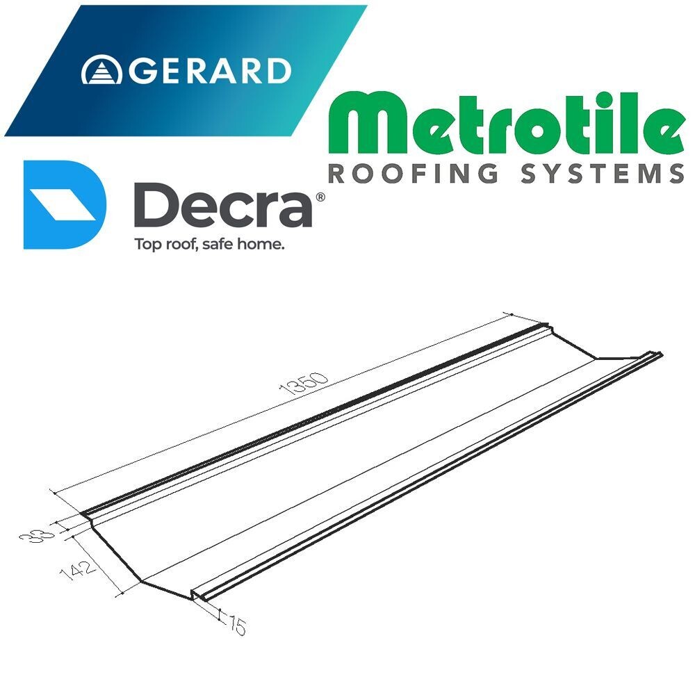Noue en acier laqué pour GERARD, METROTILE, DECRA (Prix et commande par mètre linéaire) Noue en acier laqué pour GERARD, METROTILE, DECRA (Prix et commande par mètre linéaire)
