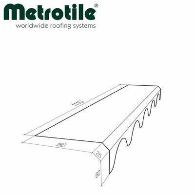 Bavette de faîtage pour METROTILE ROMANA (Prix et commande par mètre linéaire) Bavette de faîtage pour METROTILE ROMANA (Prix et commande par mètre linéaire)