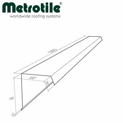 Bande de rive universelle pour METROTILE ROMANA (Prix et commande par mètre linéaire) Bande de rive universelle pour METROTILE ROMANA (Prix et commande par mètre linéaire)