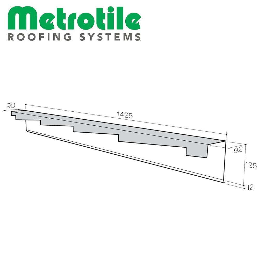 Bande de rive crantée DRoite pour METROTILE Thermolaqué QUBE (Prix et commande par mètre linéaire) Bande de rive crantée DRoite pour METROTILE Thermolaqué QUBE (Prix et commande par mètre linéaire)