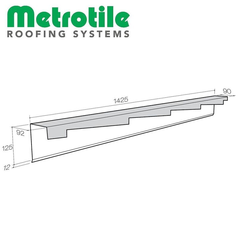 Bande de rive crantée GAuche pour METROTILE Thermolaqué QUBE (Prix et commande par mètre linéaire) Bande de rive crantée GAuche pour METROTILE Thermolaqué QUBE (Prix et commande par mètre linéaire)